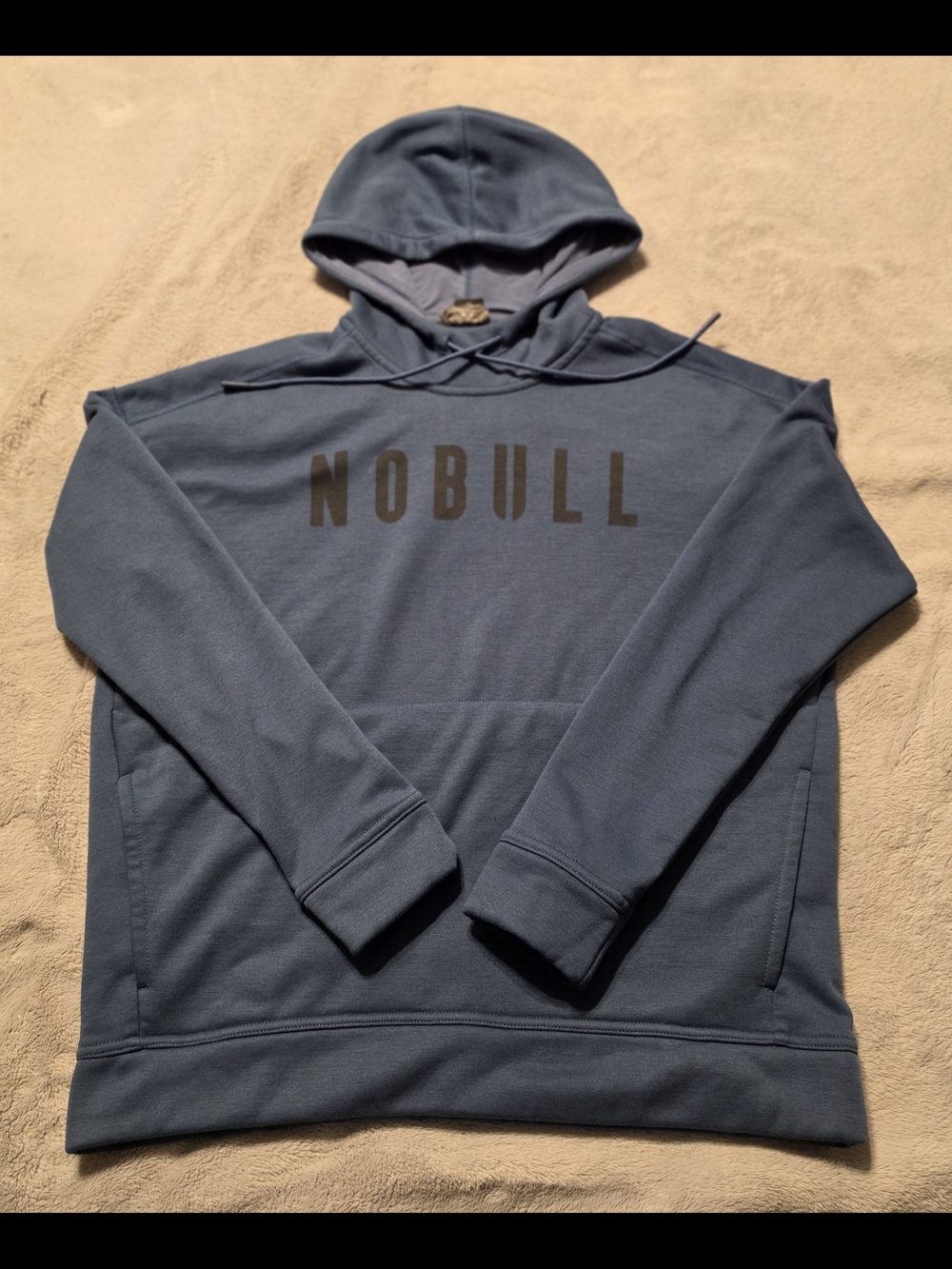 NOBULL Slate Blue Pullover Hoodie with Logo WOMEN'S